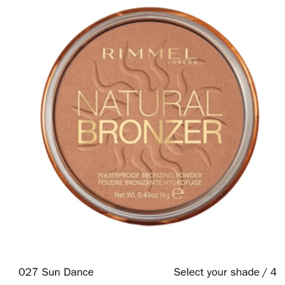 New Rimmel London Natural Bronzer, Sun Dance #027 0.49 oz seal makeup facial*